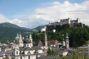 A view of Hohensalzburg from Monchsberg