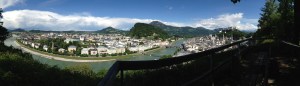 One of my favorite panoramics of Salzburg, taken from the trails on top of Monchsberg