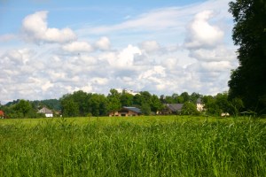 A lovely scene as viewed from the parking lot of Schloss Hellbrunn