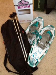 Often discussed, never before seen, I present: my snowshoes