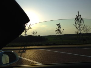 The side view with the top down and a setting sun - so peaceful, so beautiful