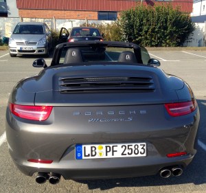 Friday's Porsche, rear view