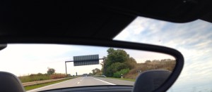 The crisp, clear view through the rear view mirror